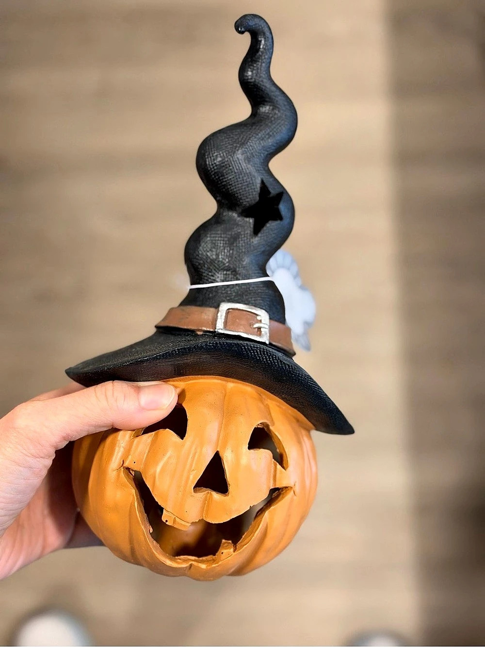Halloween Pumpkin Witch Hat Decor